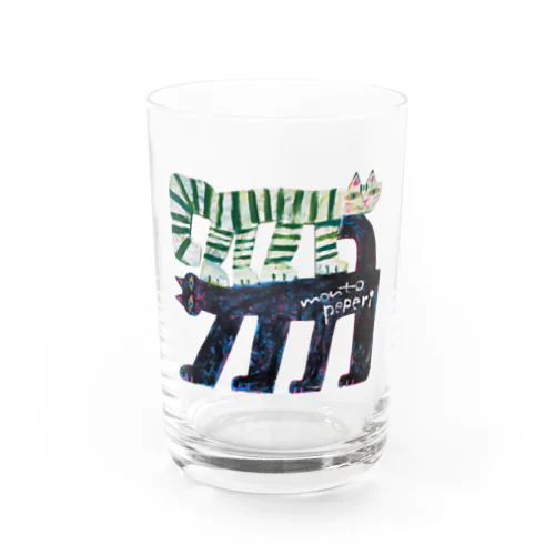 二階建て猫グラス Water Glass