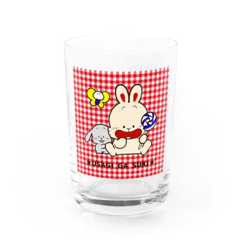 レトロうさぎ(USAGI GA SUKI) Water Glass