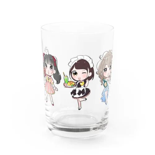 三人娘（萌のお仕事） Water Glass