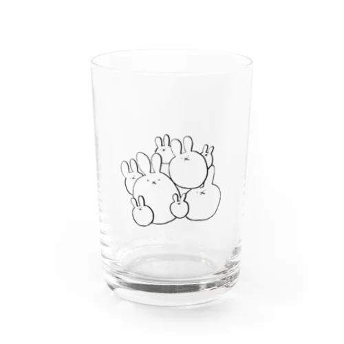 うさぎがいっぱい(クリア) Water Glass