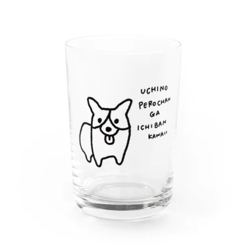 えがおみせてくる犬 Water Glass