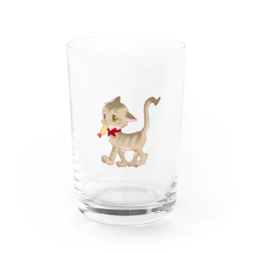 キジトラのライドウ(Toy) Water Glass