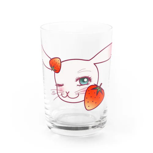 ♥らびこ♥イチゴデザイン Water Glass