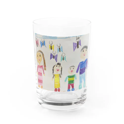 4人家族になったよ Water Glass