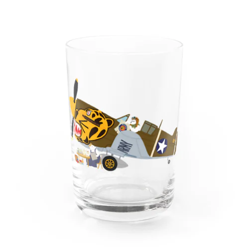 ノーズアートを描くすろくま。戦闘機P-40 Water Glass