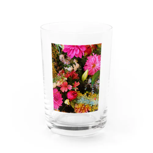 flower power Water Glass