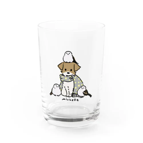 ミシェルとシマエナガ Water Glass