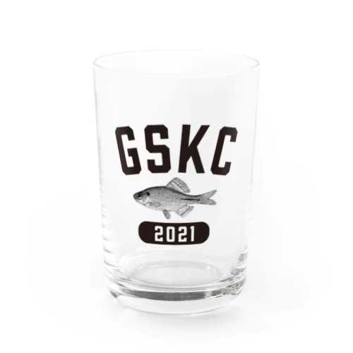GaSaKkoClub-カレッジロゴ風-ヤリタナゴ（ブラック） Water Glass