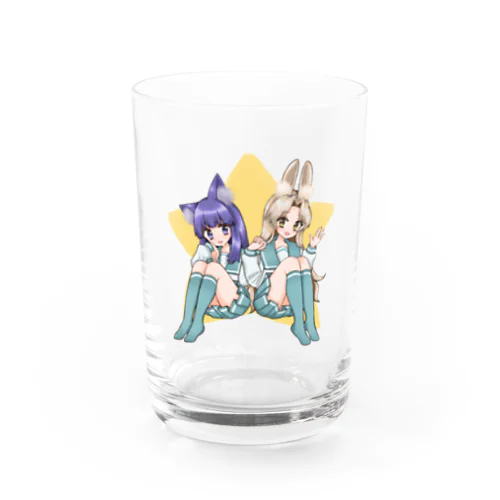 ねこ&うさぎ Water Glass