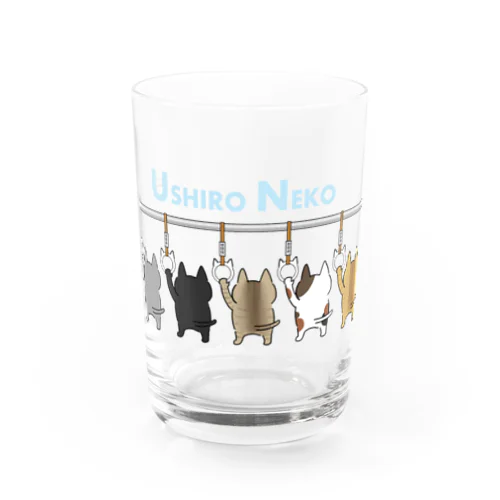 吊り革につかまるUSHIRO NEKO (うしろねこ) Water Glass