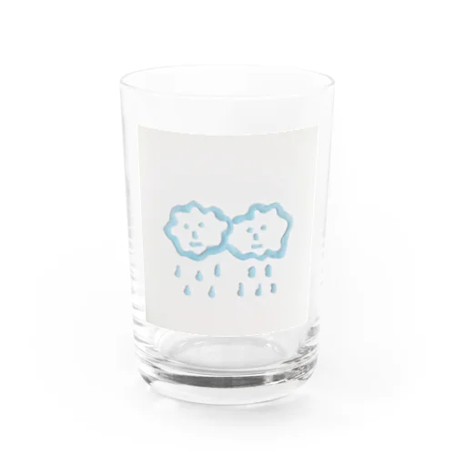 Fluffy Cloudy Water Glass