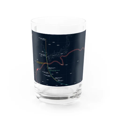 2022台風Typhoon進路図くんシリーズパイロット Water Glass