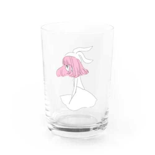 よこがおぴんく Water Glass