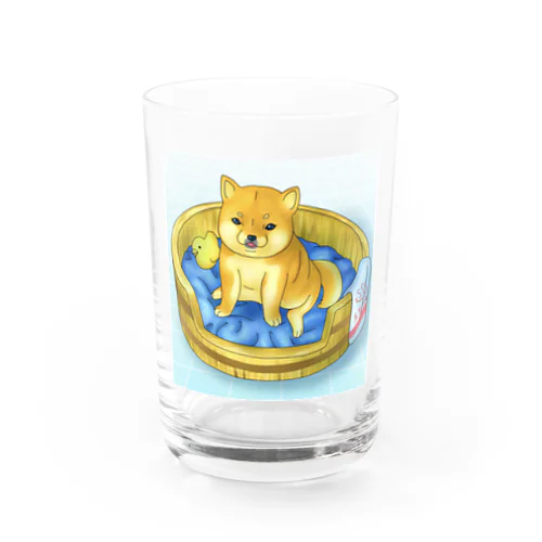 銭湯豆柴　ふろすけくん Water Glass