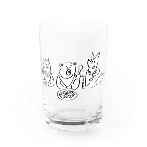 3匹のカレー好き Water Glass