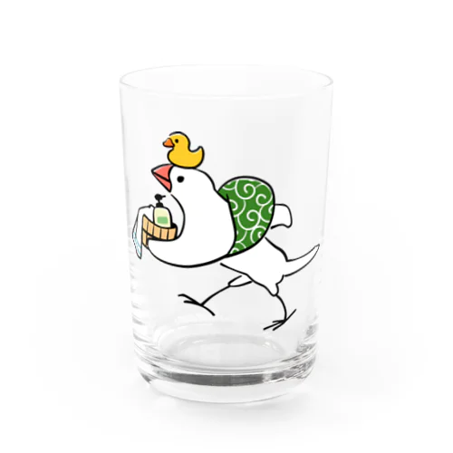 銭湯に通うふろしき文鳥 Water Glass