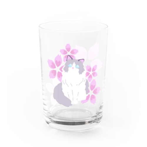 ラグドール×桜 Water Glass