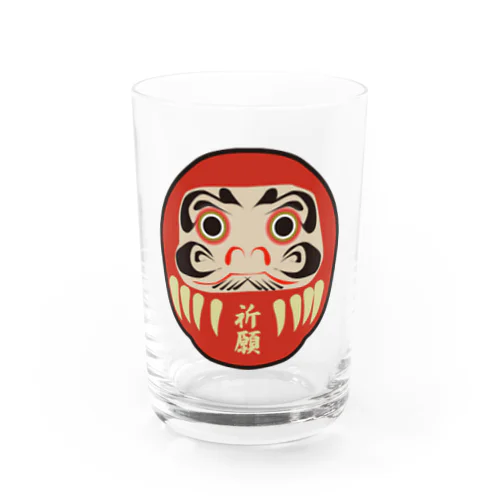 ［赤］だるま 開運吉祥 達磨 Water Glass