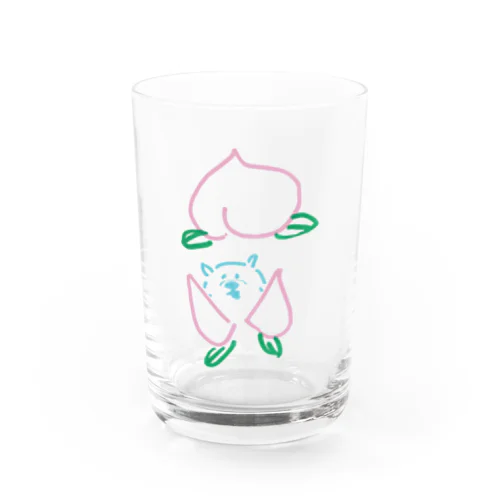 桃から生まれたワソ太郎 Water Glass