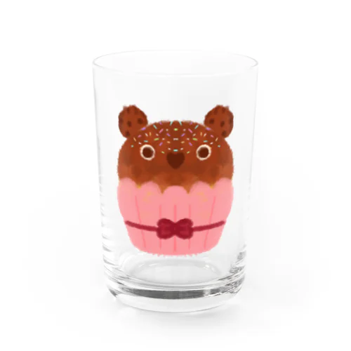 クマのチョコカップケーキ Water Glass