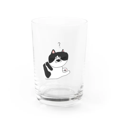 ハテナ猫ちゃん Water Glass