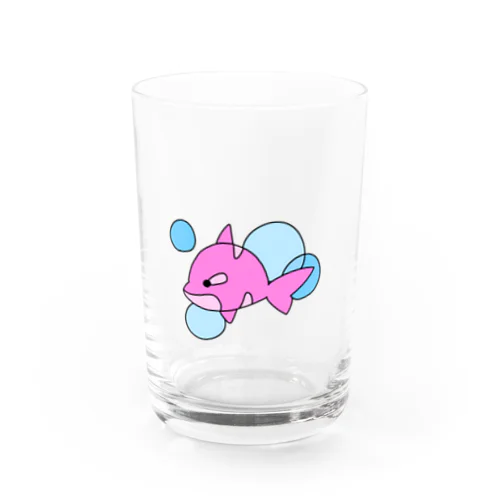 まるっこピンクのシャチくん Water Glass