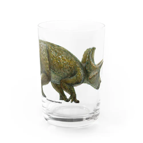 Triceratops horridus(トリケラトプス ・ホリドゥス)着彩画 Water Glass