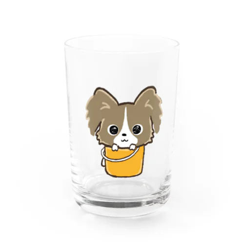 愛犬パピヨンくん Water Glass