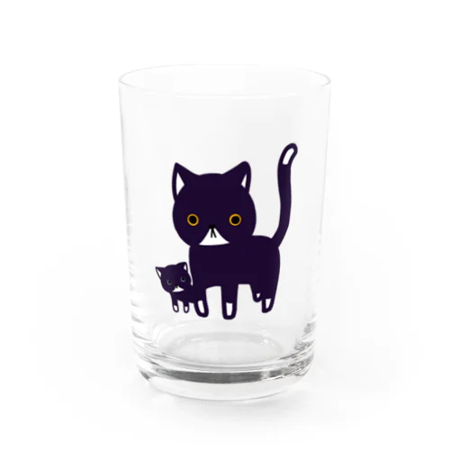 ねこのおやこ Water Glass