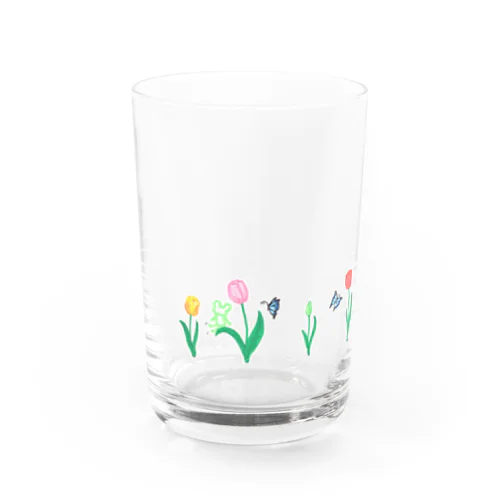 カエルとチューリップ Water Glass