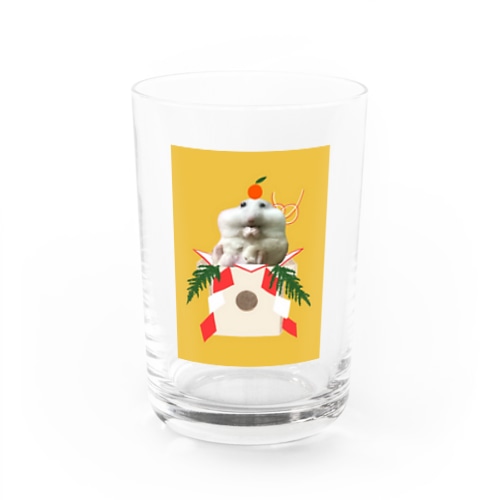 白ハムのどんちゃん（お正月） Water Glass