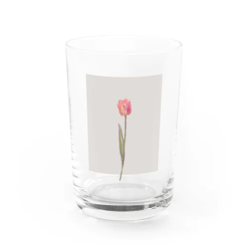 🍑 peach milk tea × peach tulip . Water Glass