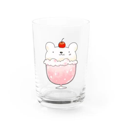 桜のしろくまクリームソーダ Water Glass