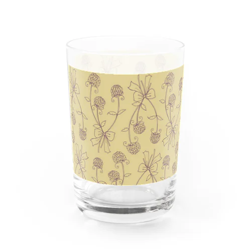 お花の線画パターン Water Glass