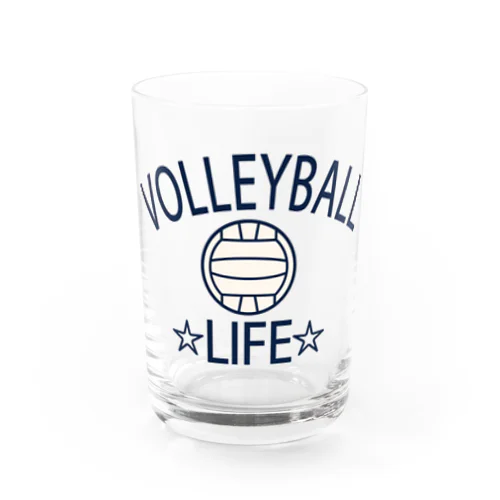 バレーボール(volleyball)アイテム・デザイン・チームTシャツ・クラブTシャツ・排球・はいきゅう・得点・ボール・選手・ポジション・部活・スポーツ・シンプル・かっこいい・かわいい・チームワーク グラス