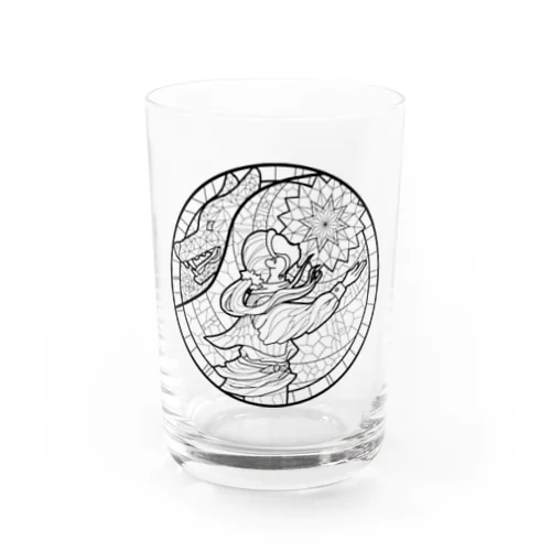 「光る魔物」ステンドグラス風 for design Water Glass