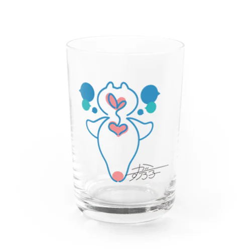 かず乃子オリジナルロゴ（白） グラス