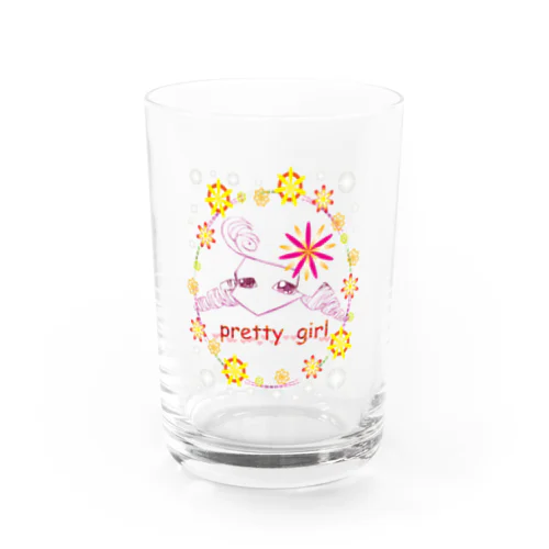 pretty girl Water Glass