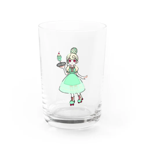 クリームソーダな女の子 Water Glass