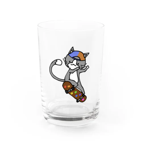 スケボー猫 Water Glass