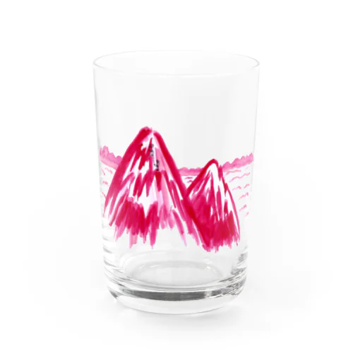 summer dream mountain Water Glass