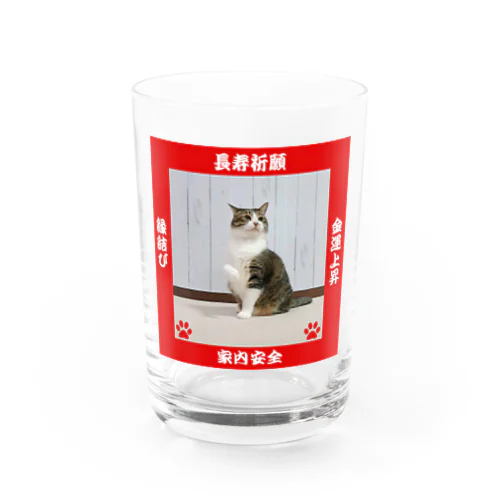 招き猫 Water Glass