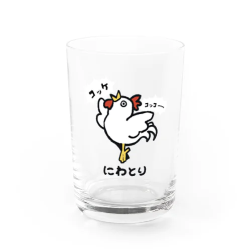 バレエしてそうなニワトリ(ver.色つき) Water Glass