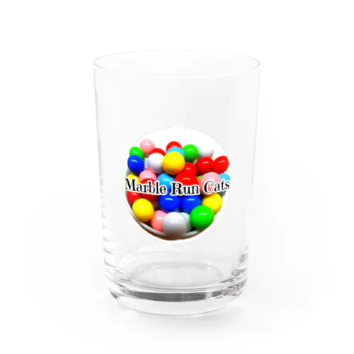 Marble Run Cats Water Glass