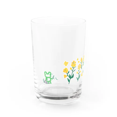 カエルと菜の花 Water Glass