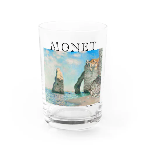 モネ　エトルタの断崖  Claude Monet Water Glass