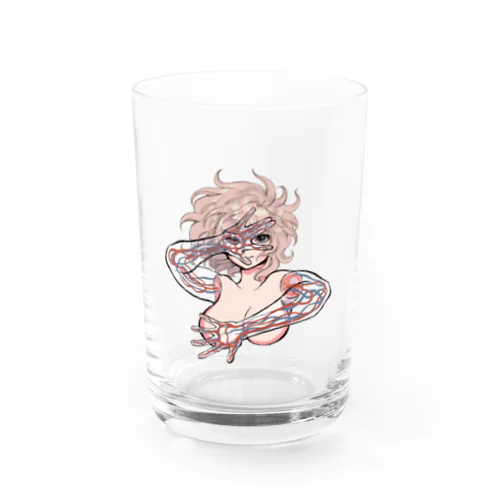 ピンク髪の血管見え子ちゃん Water Glass