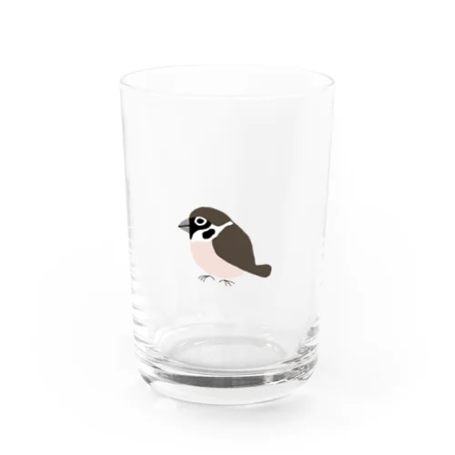 ちゅんころ【ちゅんころ商会、雀、すずめ、スズメ、野鳥、小鳥】 Water Glass