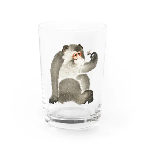 小原古邨　猿と蜻蛉（猿と虫）Ohara Koson / Monkey with insect Water Glass