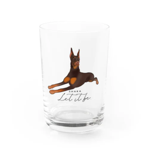 Shaka the Doberman  Water Glass